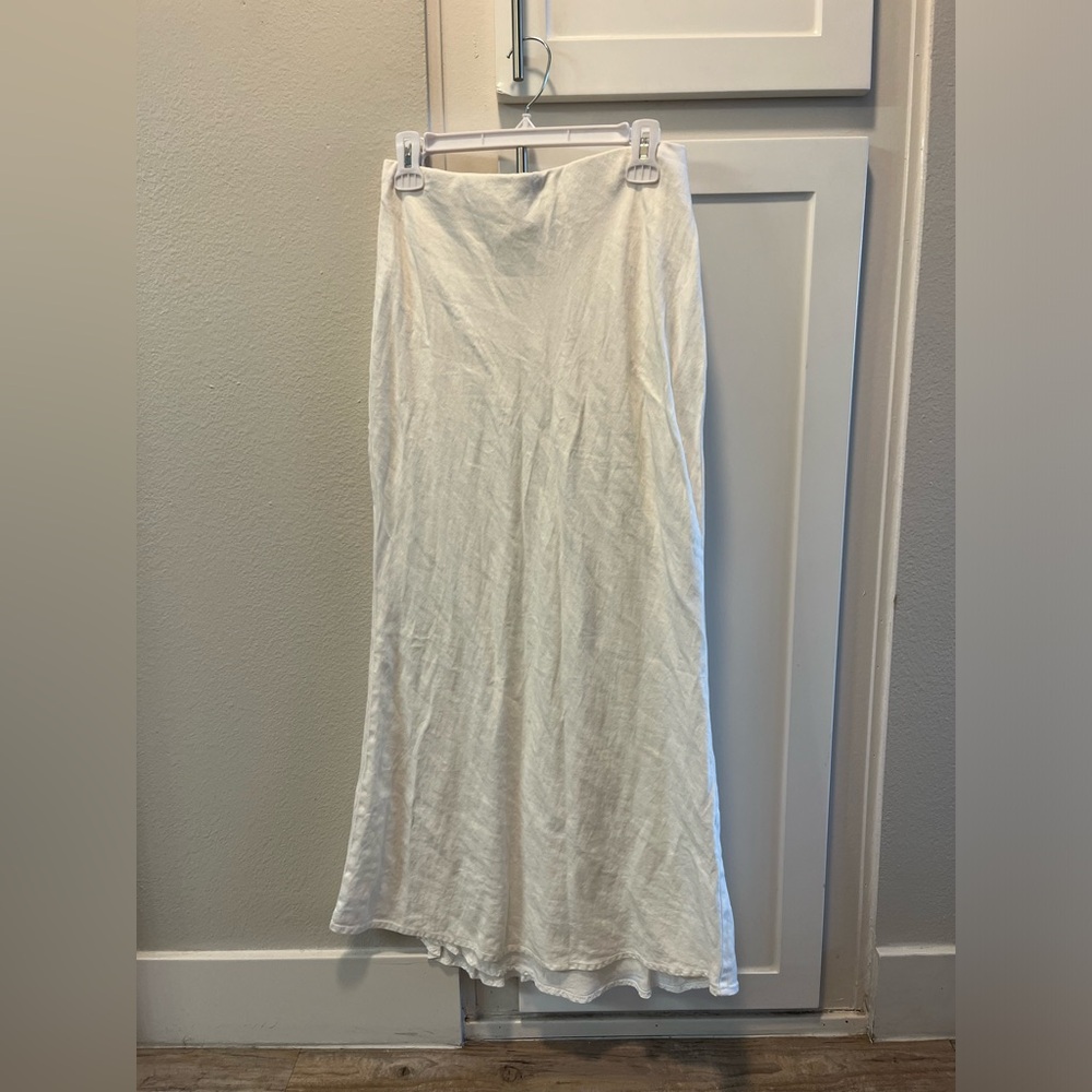 Anthropologie Tilda Maxi Slip Skirt Linen Edition
